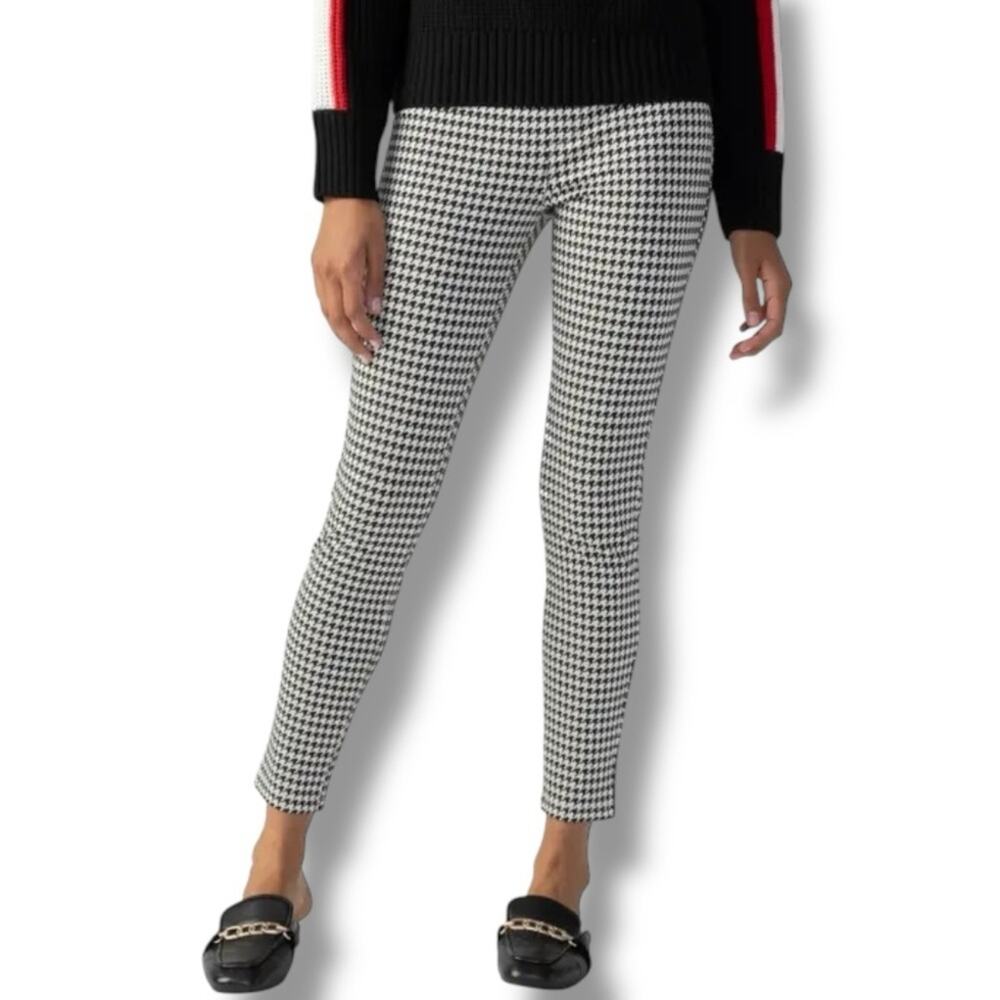 Sanctuary Runway Gingham Pull On Ponte Pants Women's Large NWOT